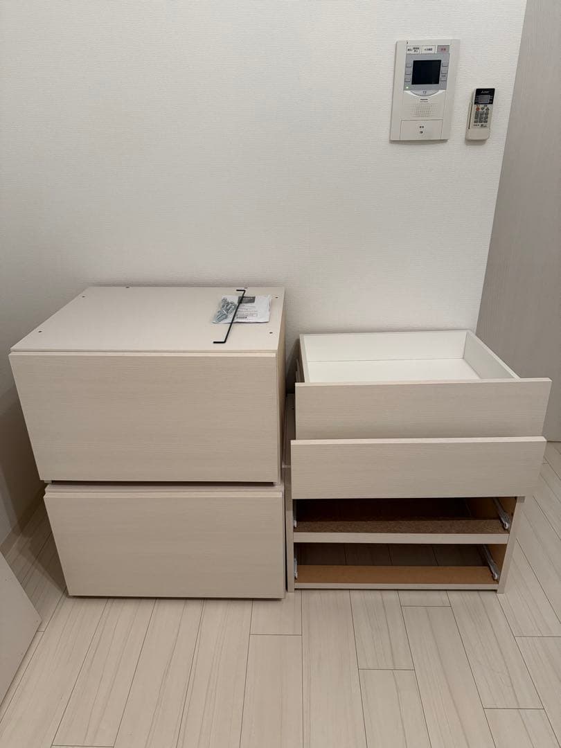 ニトリ シングルベッドフレーム アザン3 チェスト40J/WW マットレス付き