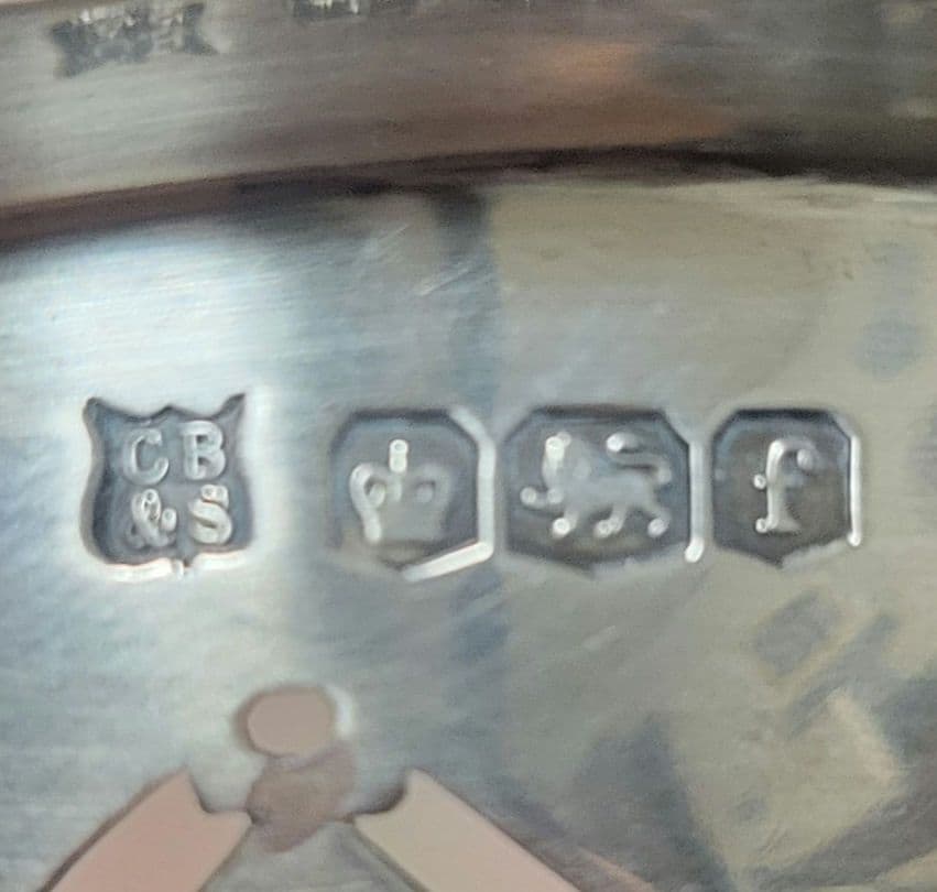 英国アンティークシルバー925バスケットCharlesBoyton&Son