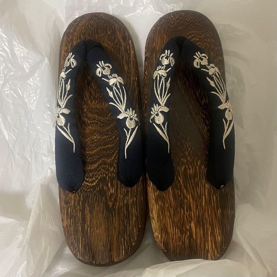［utatane×Acka.］浴衣4set 鮫小紋と菖蒲 navy・ivory