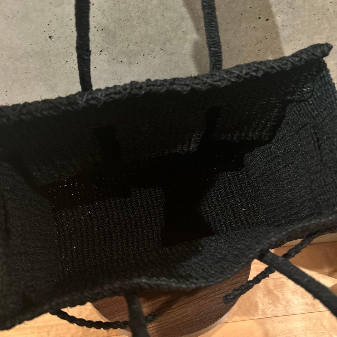 SEA(シー)オールアバカ カゴバーキンバッグ　M ブラック