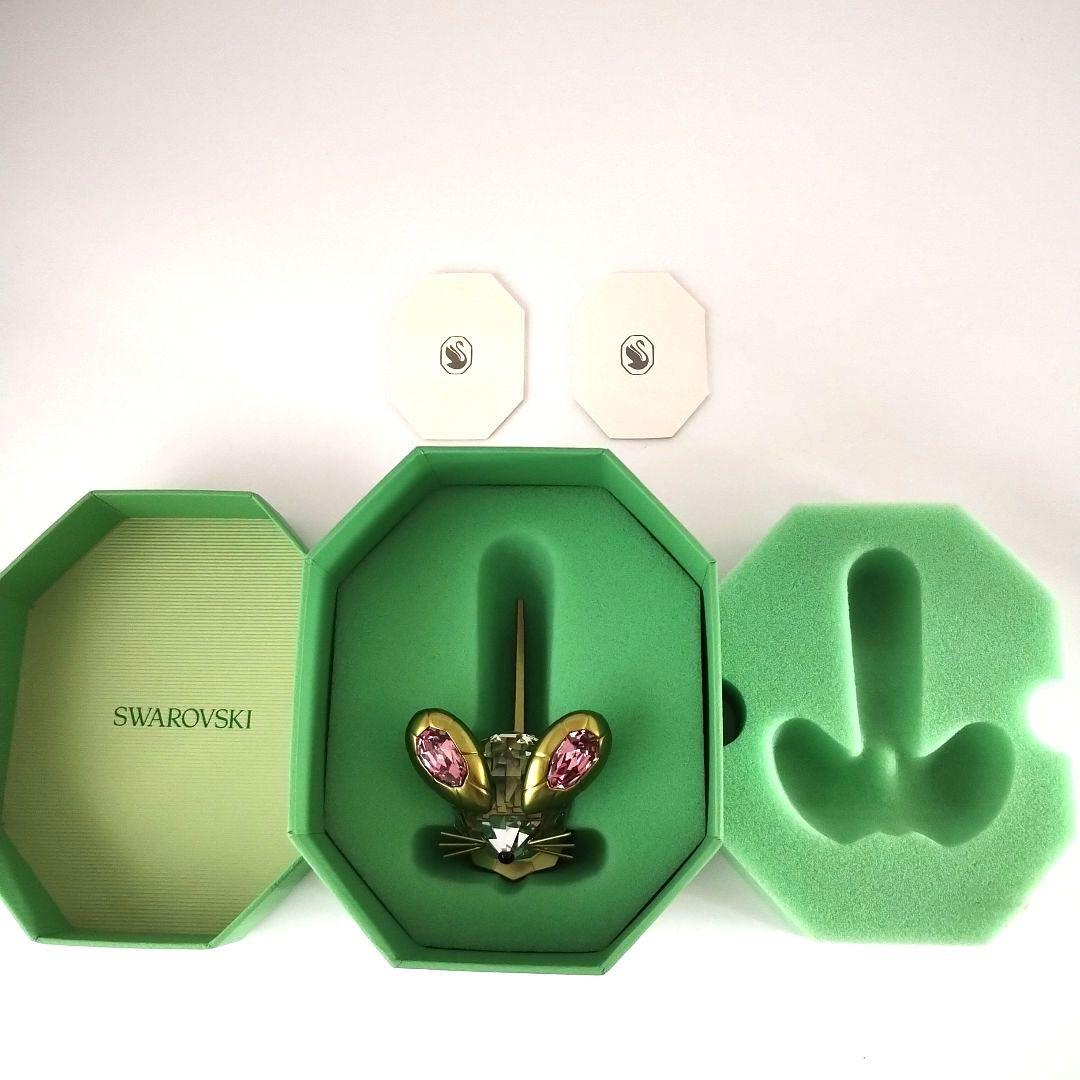 新品♥スワロフスキー ねずみ Mouse Dulcis グリーン L