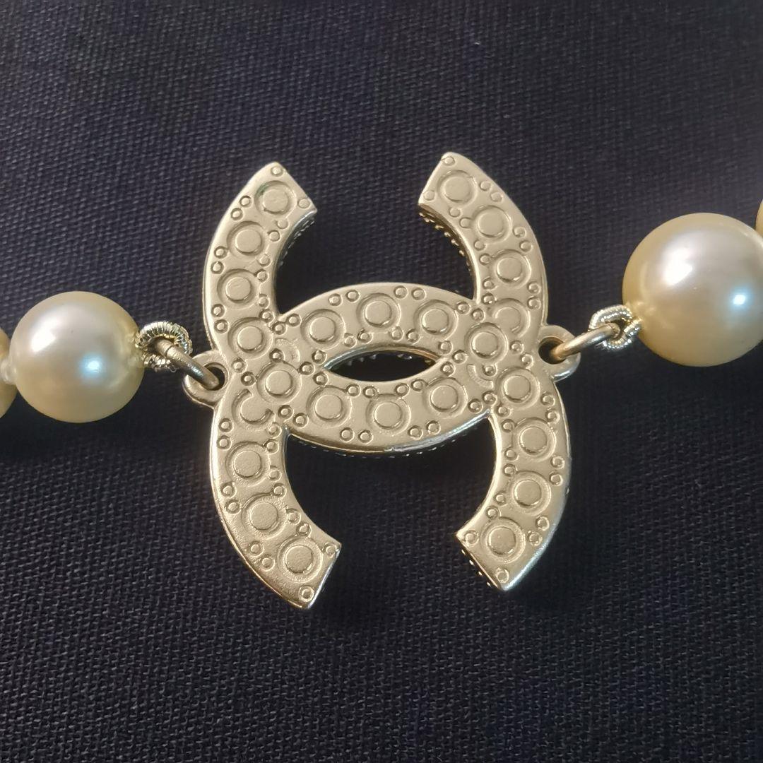 CHANEL A64757 レディース パール ココマーク CCロゴ ネックレス