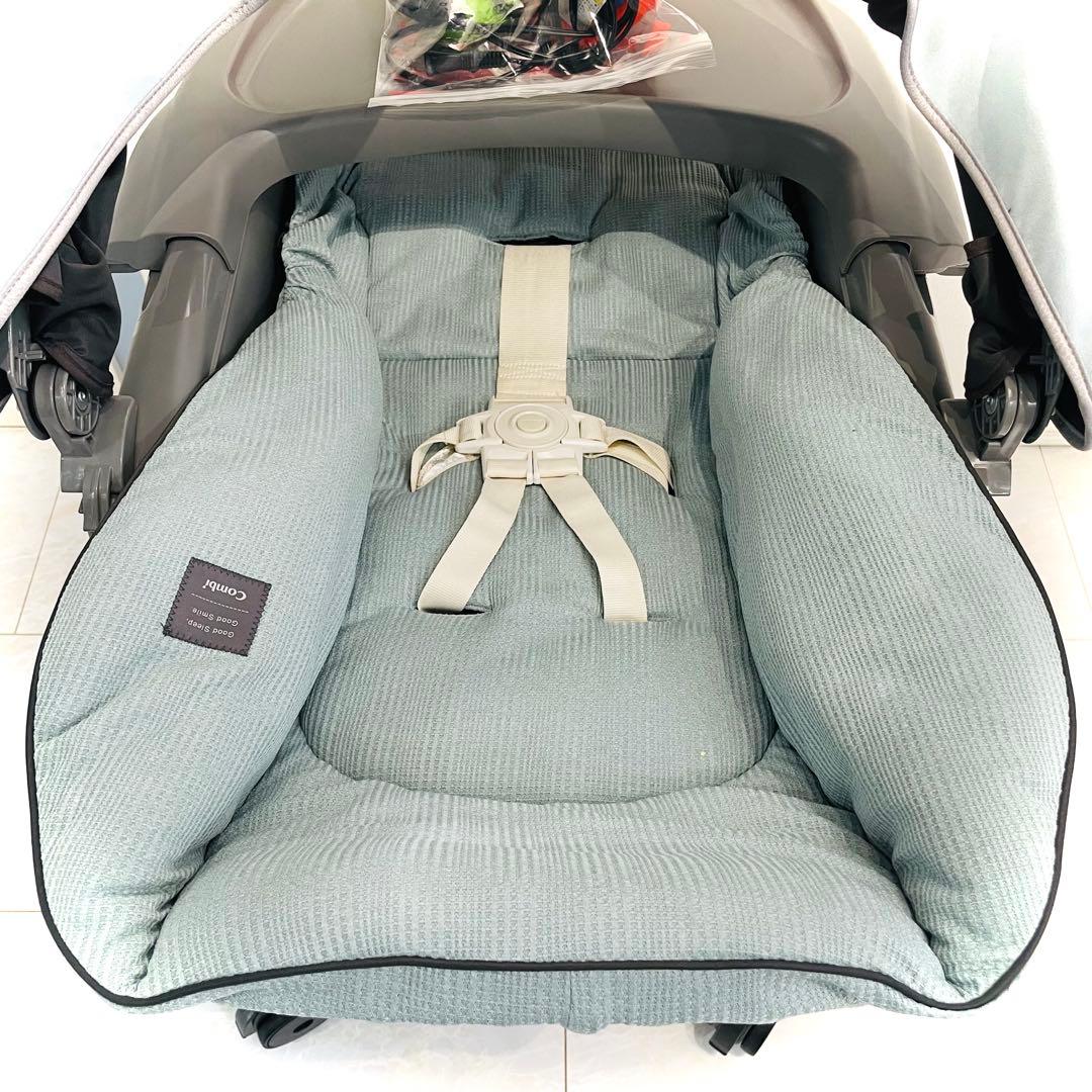 【良品】動作良好★コンビネムリラオートスイングBEDiLongスリープシェルブル