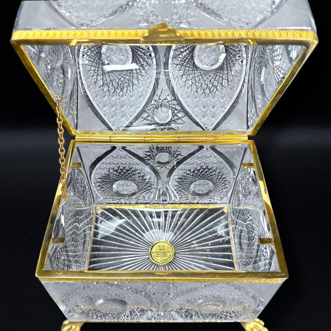 【希少/美品】MARTIN BENITO クリスタル ガラス ボックス 小物入れ