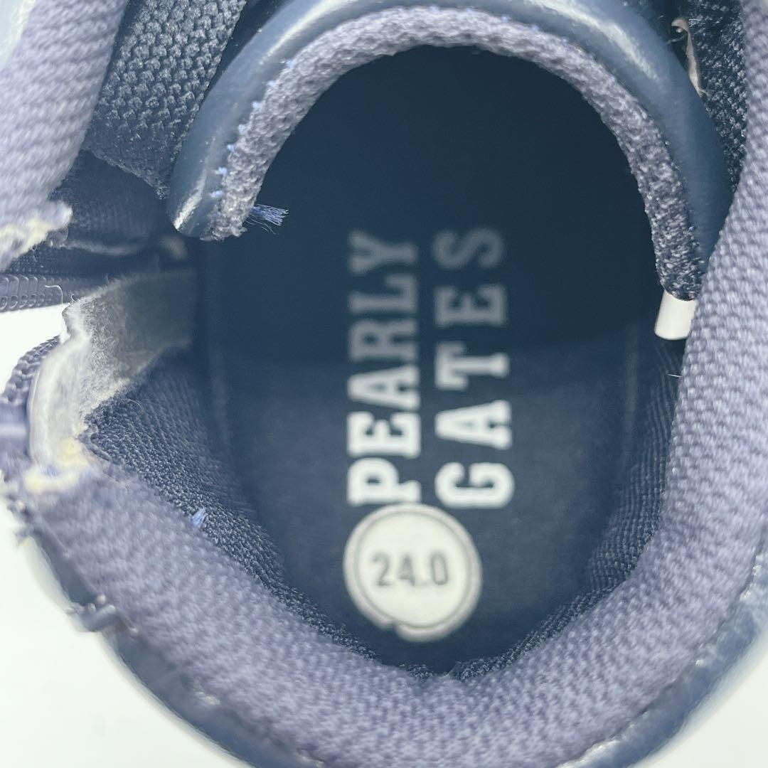 【超美品】パーリーゲイツ ハイカット レザーゴルフシューズ 24.0センチ