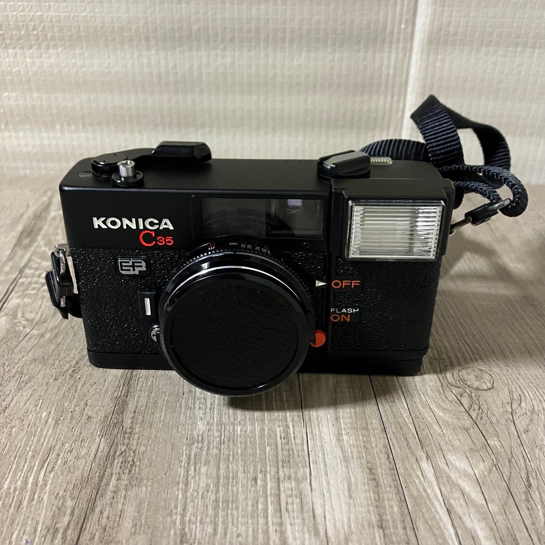 3F② Konica C35 EF ピッカリコニカ 昭和レトロ フィルムカメラ