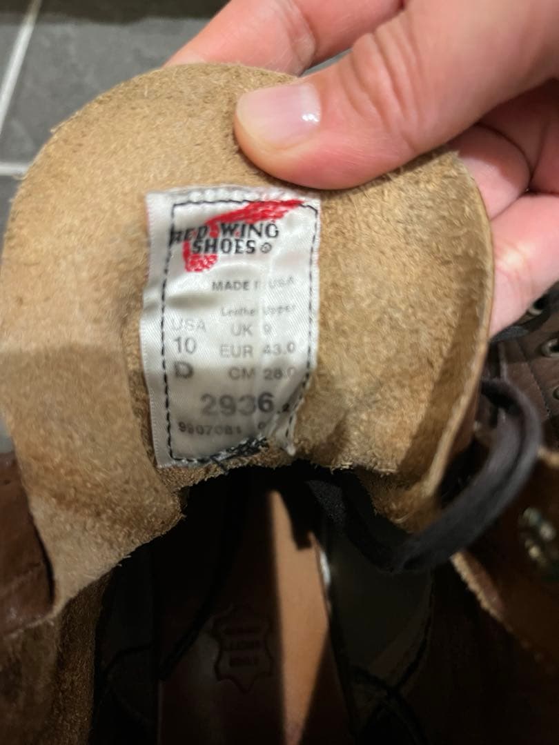 ブラウン レザー ワークブーツ ハイカット