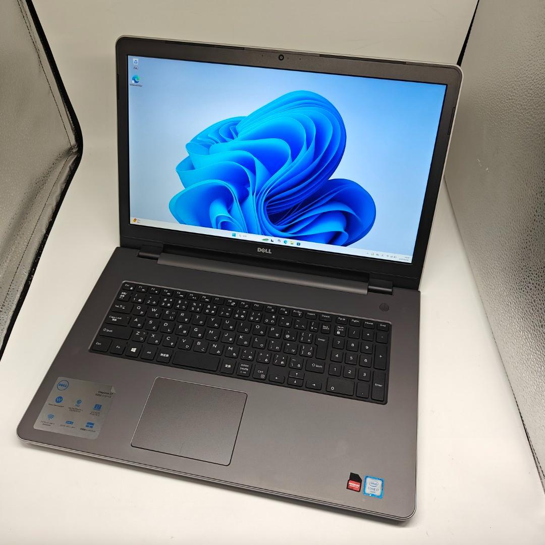 【DELL】高速i7 SSD256GB 8GB 17.3型 グレー ノートPC