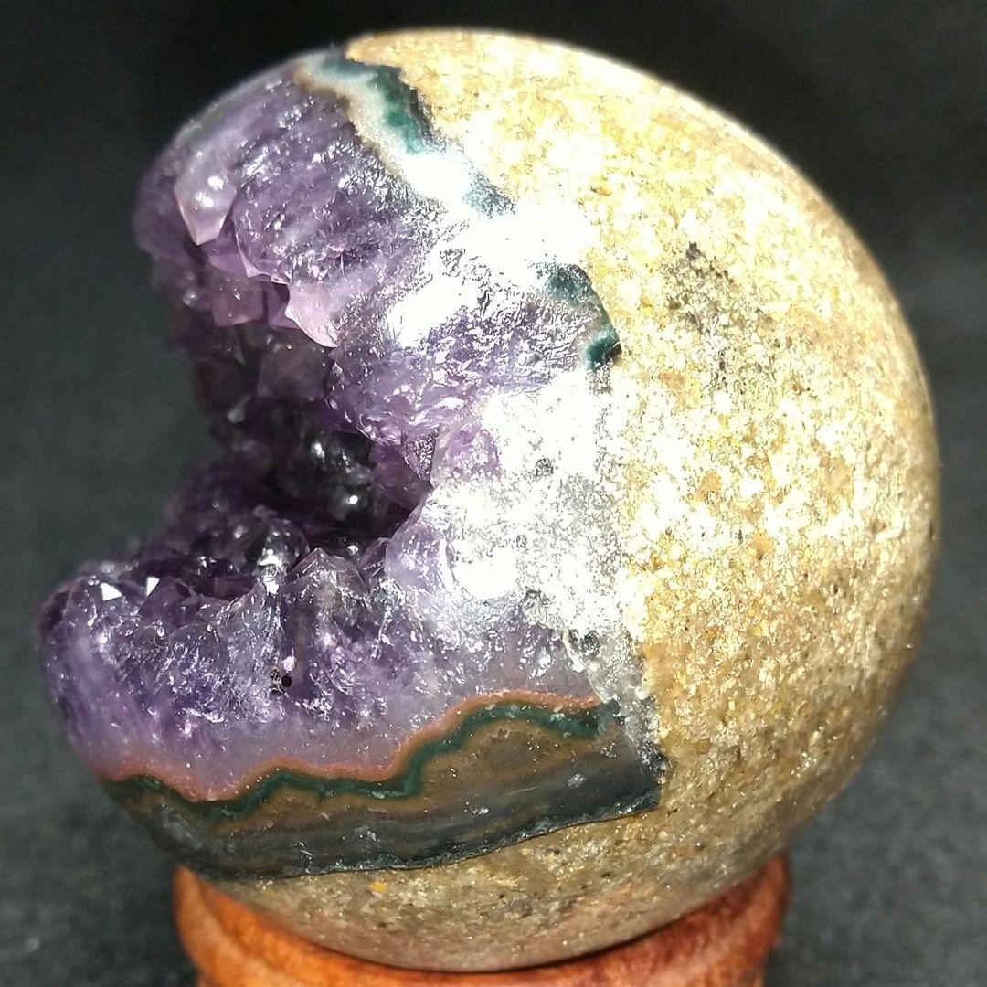 値下げ 復-⑬【希少 アメジスト 笑口】61.5㍉玉 241㌘