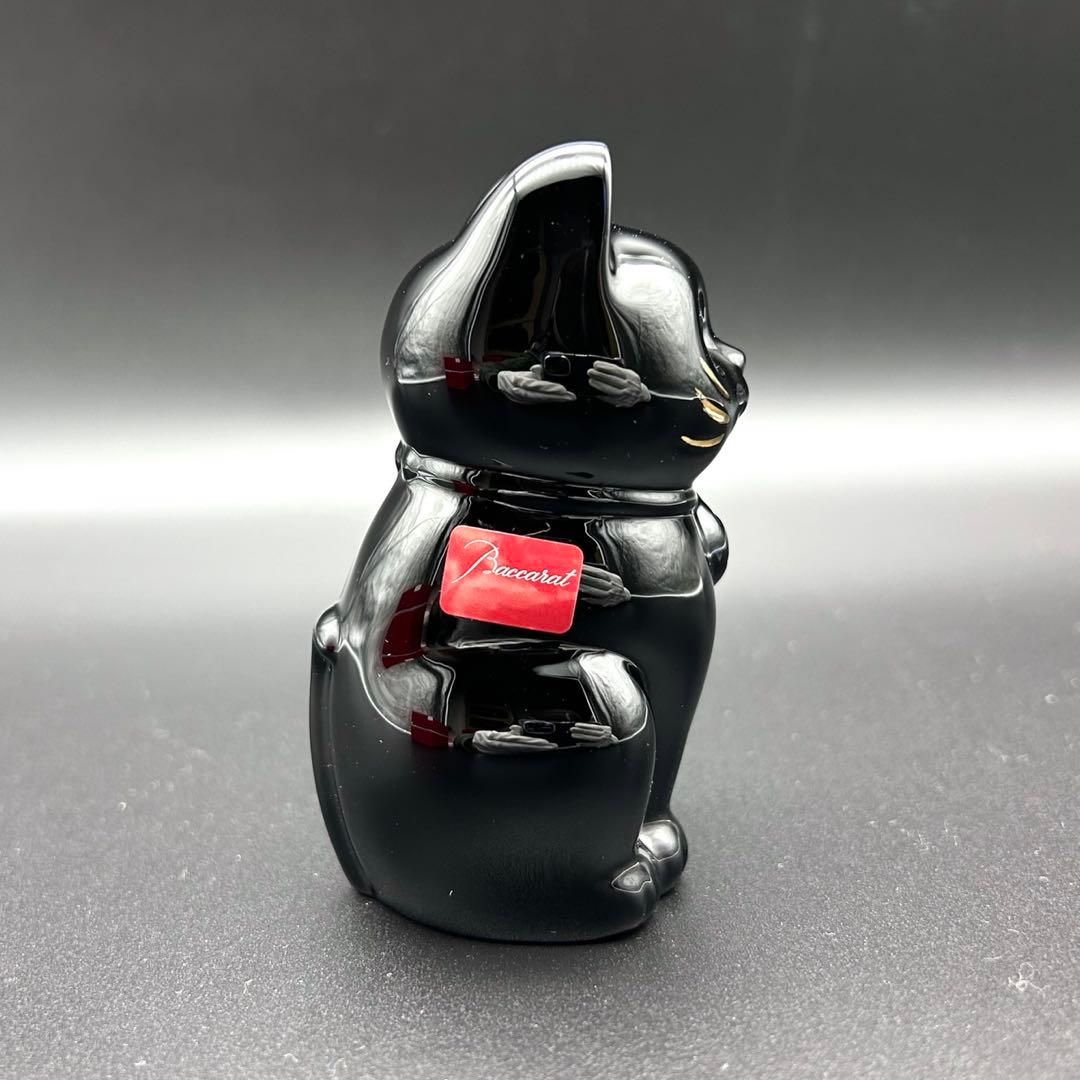 【新品・未使用】Baccarat　招き猫　ミッドナイト　ブルー　ネイビー　置物