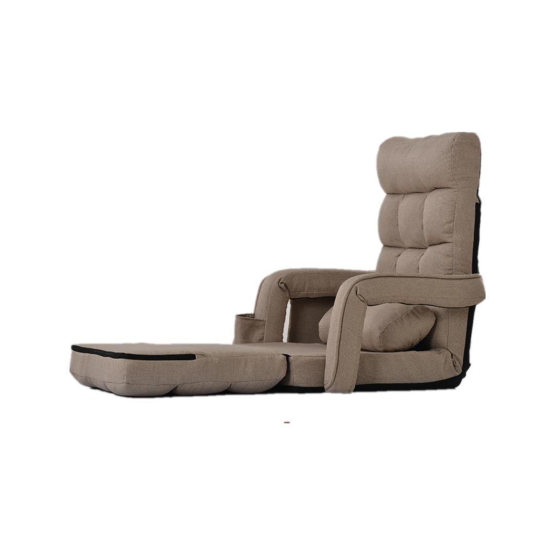 座椅子 リクライニング14段ギアリクライニングチェアーファブリック【コーヒー】