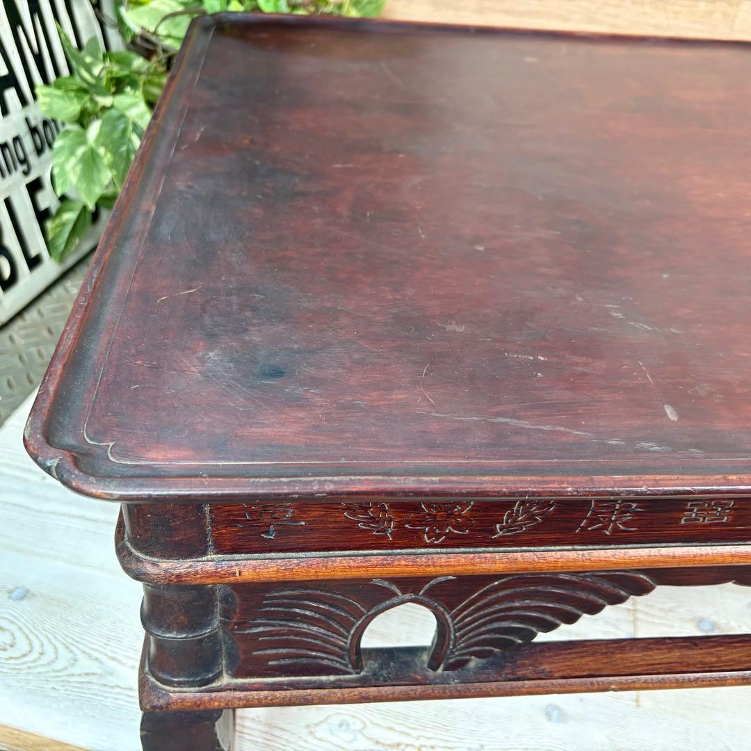 韓国年代物李朝家具木製特大お膳ソバンテーブル座卓アンティークビンテージ飾り台花台