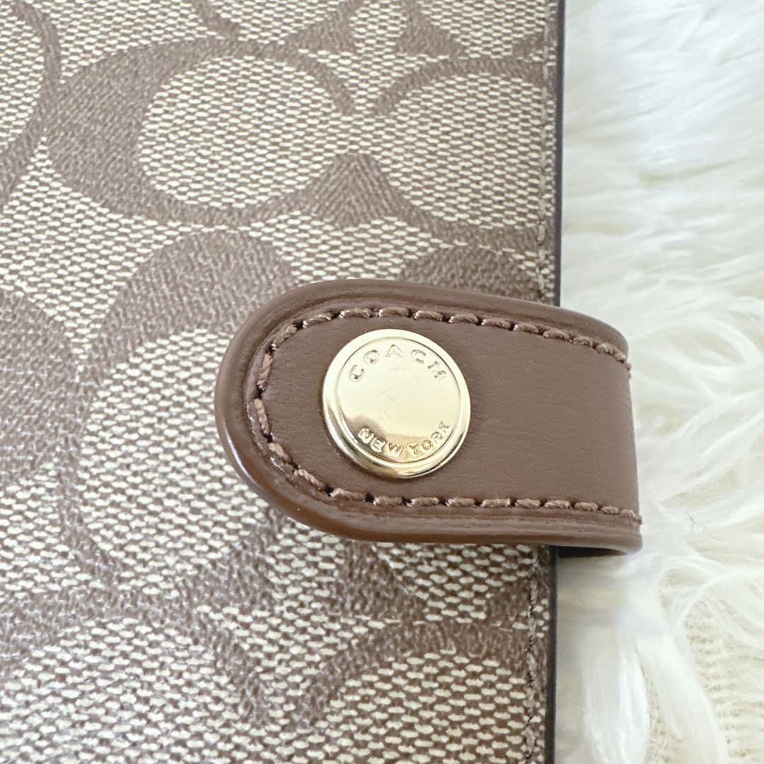 未使用品 COACH シグネチャー柄手帳カバー A5サイズ スパイラルノート付き