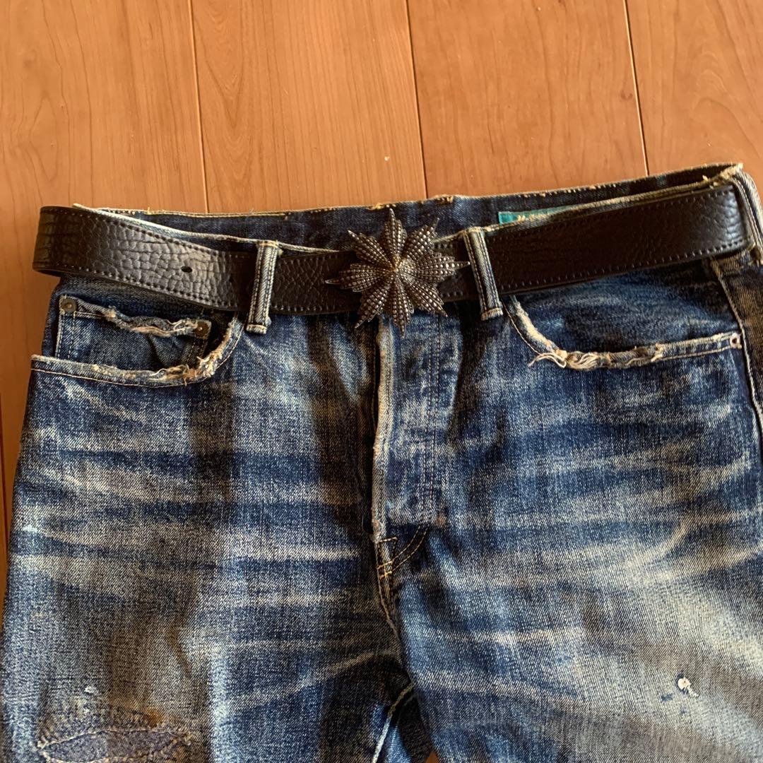 レアKAPITALスタッズ　リメイクジーンズ