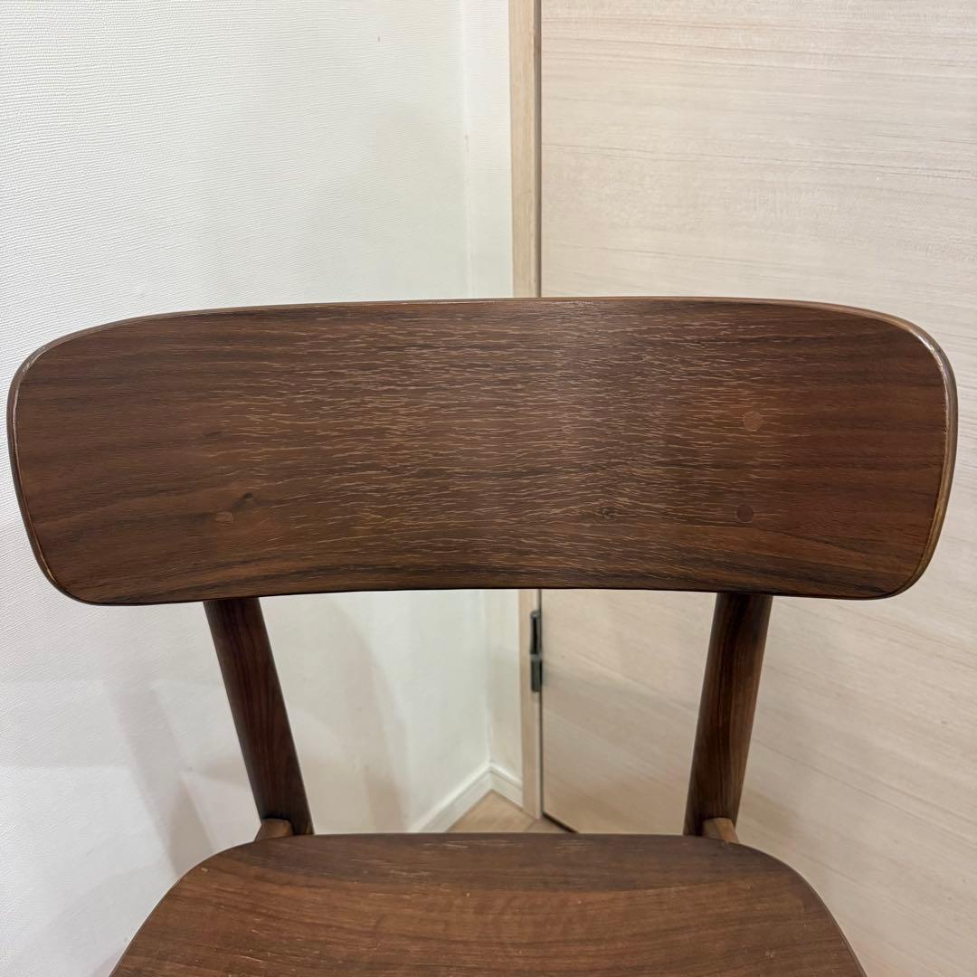無印良品　ラウンドチェア　ダイニングチェア　ウォールナット