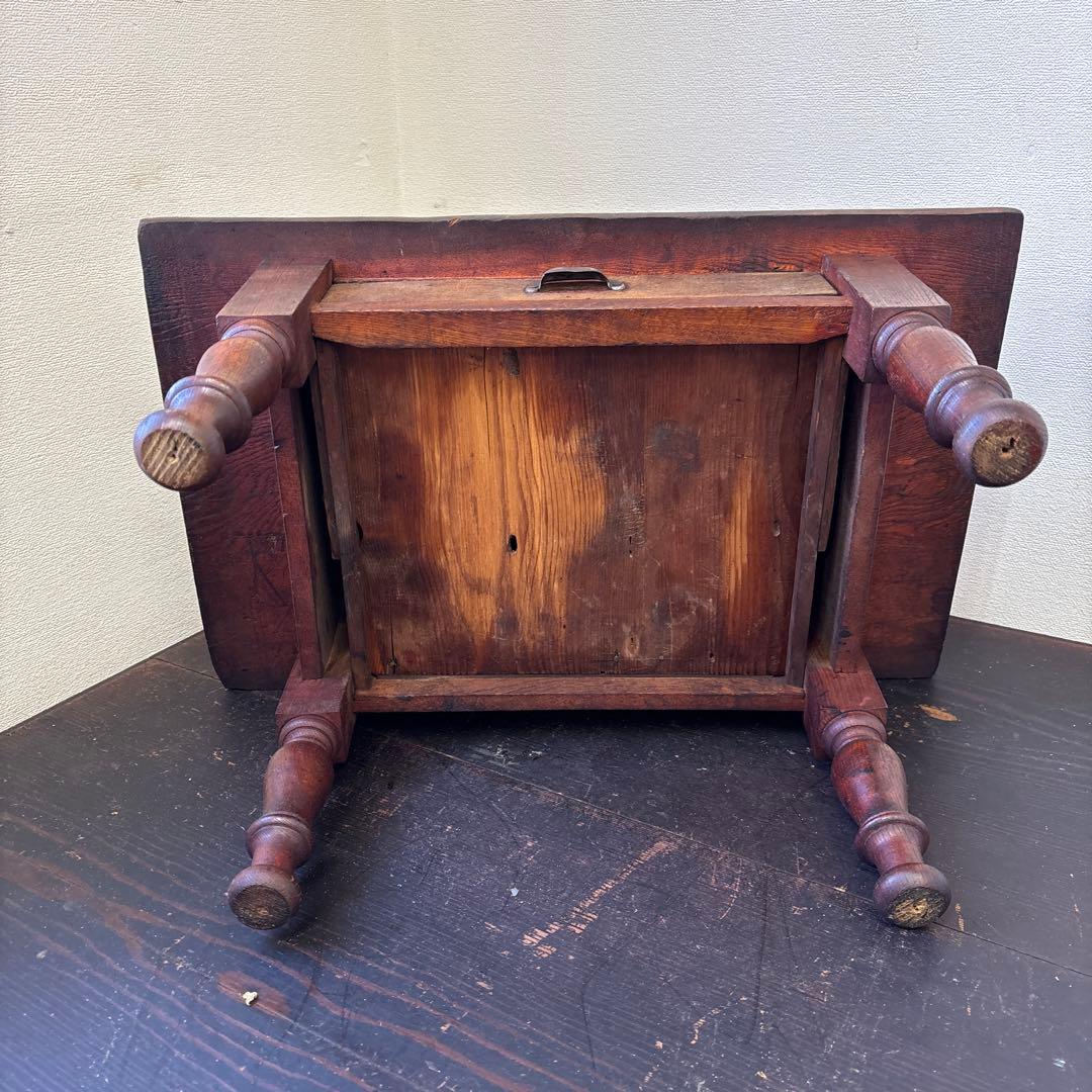 昭和レトロ 文机 小引き出し1杯｜古家具 ローテーブル 飾り台 無垢材