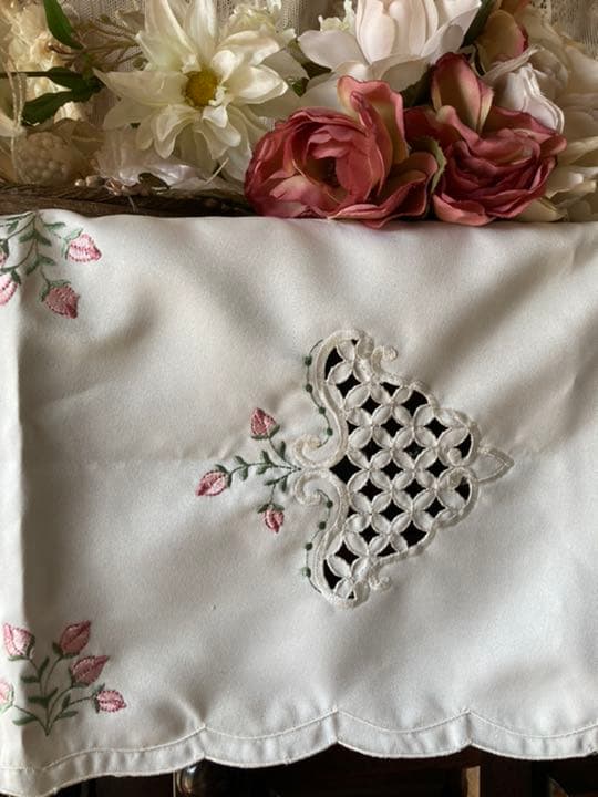 専用ヴィンテージ 薔薇の蕾のエンブレース90センチロングレース