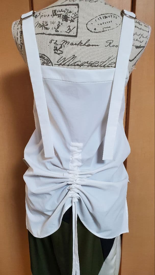 【un3d】アンスリードヘムギャザーシャツキャミソール