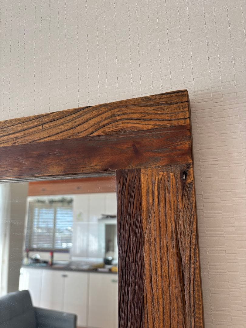 ミラー ヴィンテージ調 古材　姿見鏡