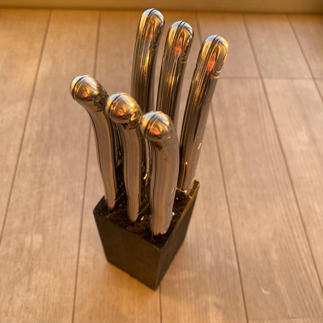 Laguiole ステーキナイフ6本セット- ステンレススチールハンドル