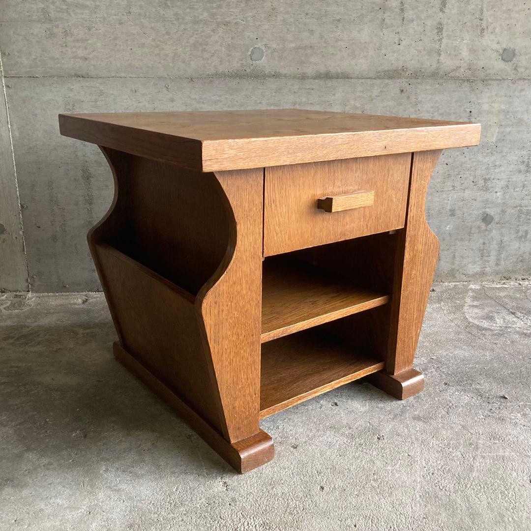オランダ サイドテーブル チェスト ラック 棚 木製 オーク材 家具 レトロ