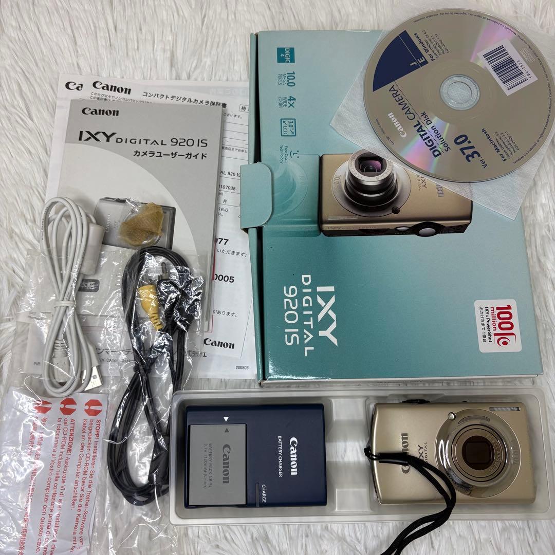 Canon IXY 920IS PC1308 充電器　箱 コンデジ　動作品