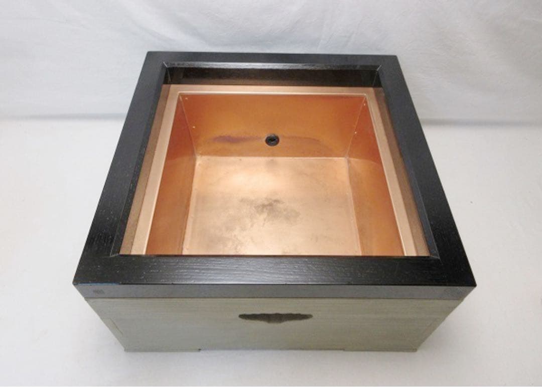 美品 茶道具 焼杉磨入子 置炉 釜師 清光作筒釜 ヤマキ電熱器 3点セット紙箱