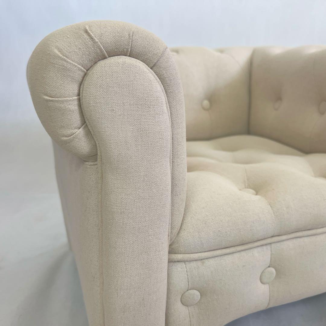 ZARA  KIDS ミニサイズソファ・リネン・アイボリー・ザラホーム