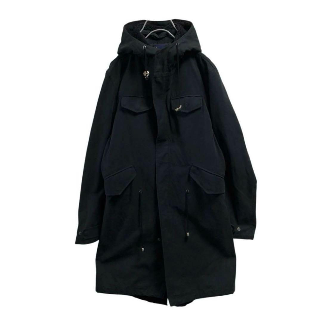 FRED PERRYフレッドペリーモッズコートアウターフード付刺繍ロゴ人気古着