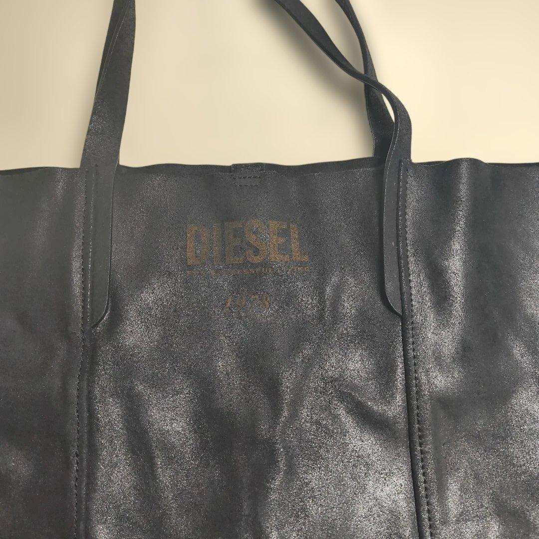 DIESEL ブラック トートバッグ ポーチ付き