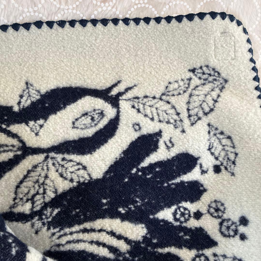 最終お値下げ　ミナペルホネン ブランケット　carnival ネイビー