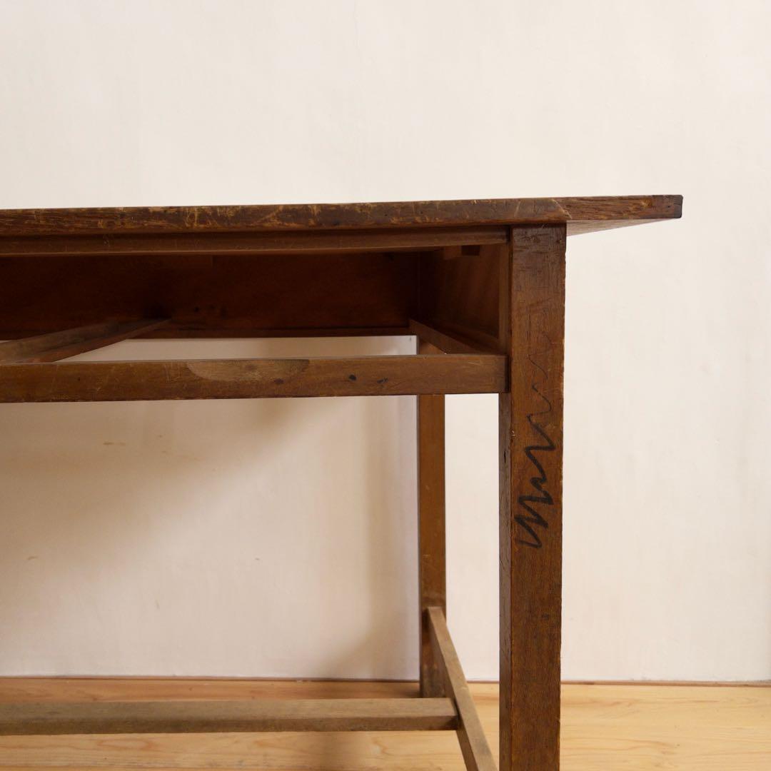 木製　作業台　横幅 約106㎝　ワークテーブル　古道具　古家具　ビンテージ