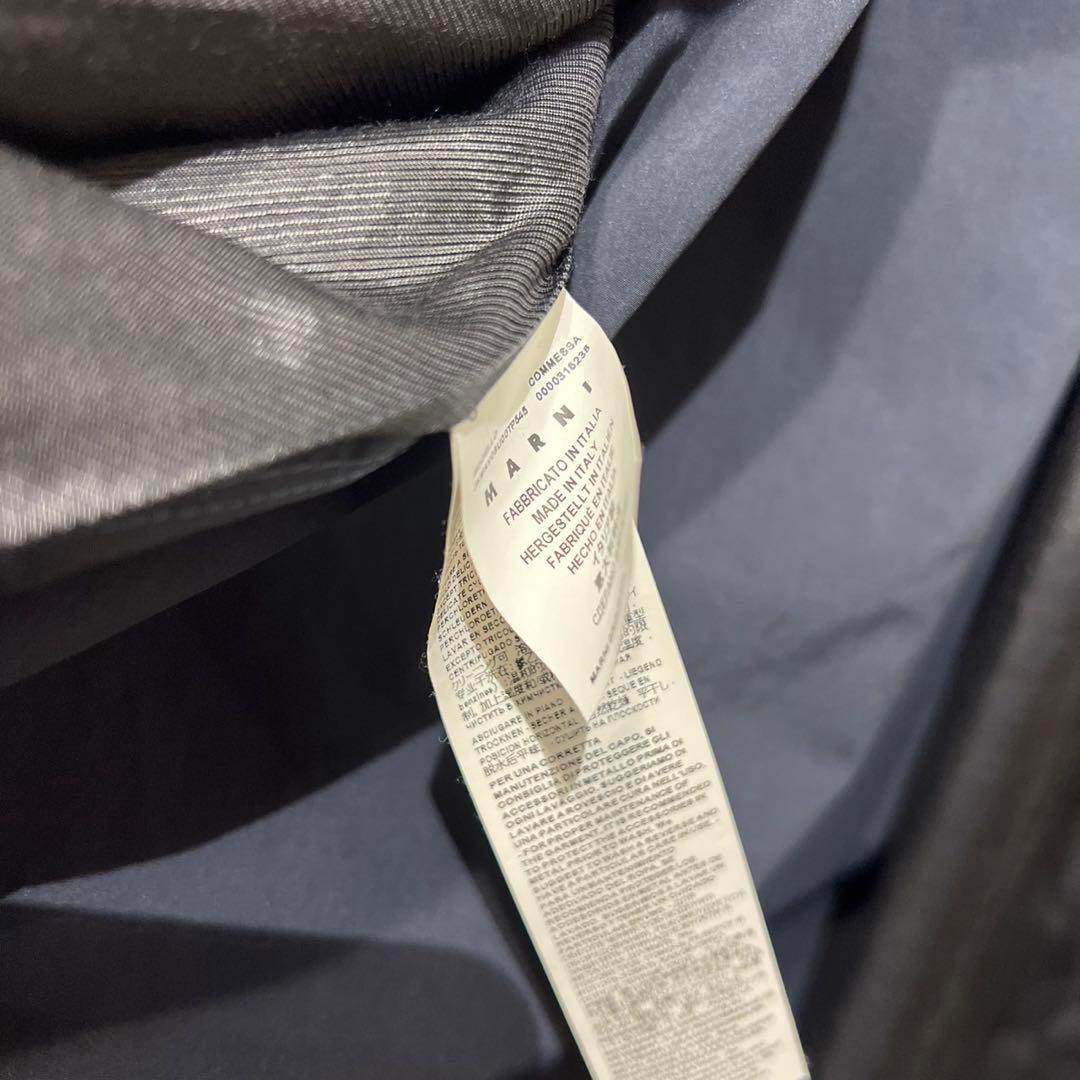 希少 マルニ 上質 コットン混フード付コート ジップ ポリエステル レーヨン