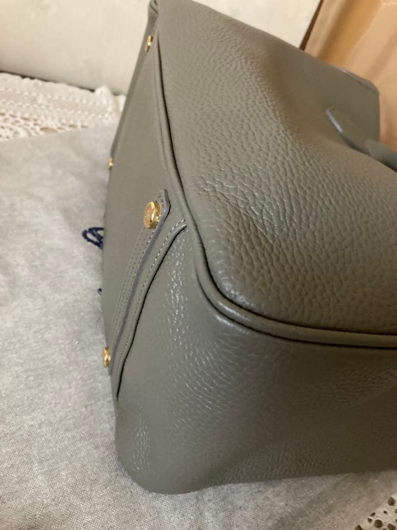 ADMJ グレー レザー バッグ