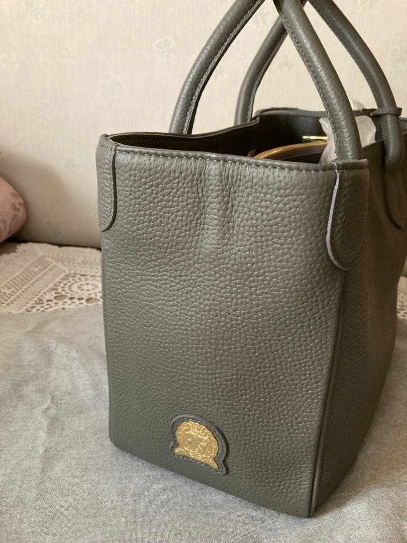 ADMJ グレー レザー バッグ