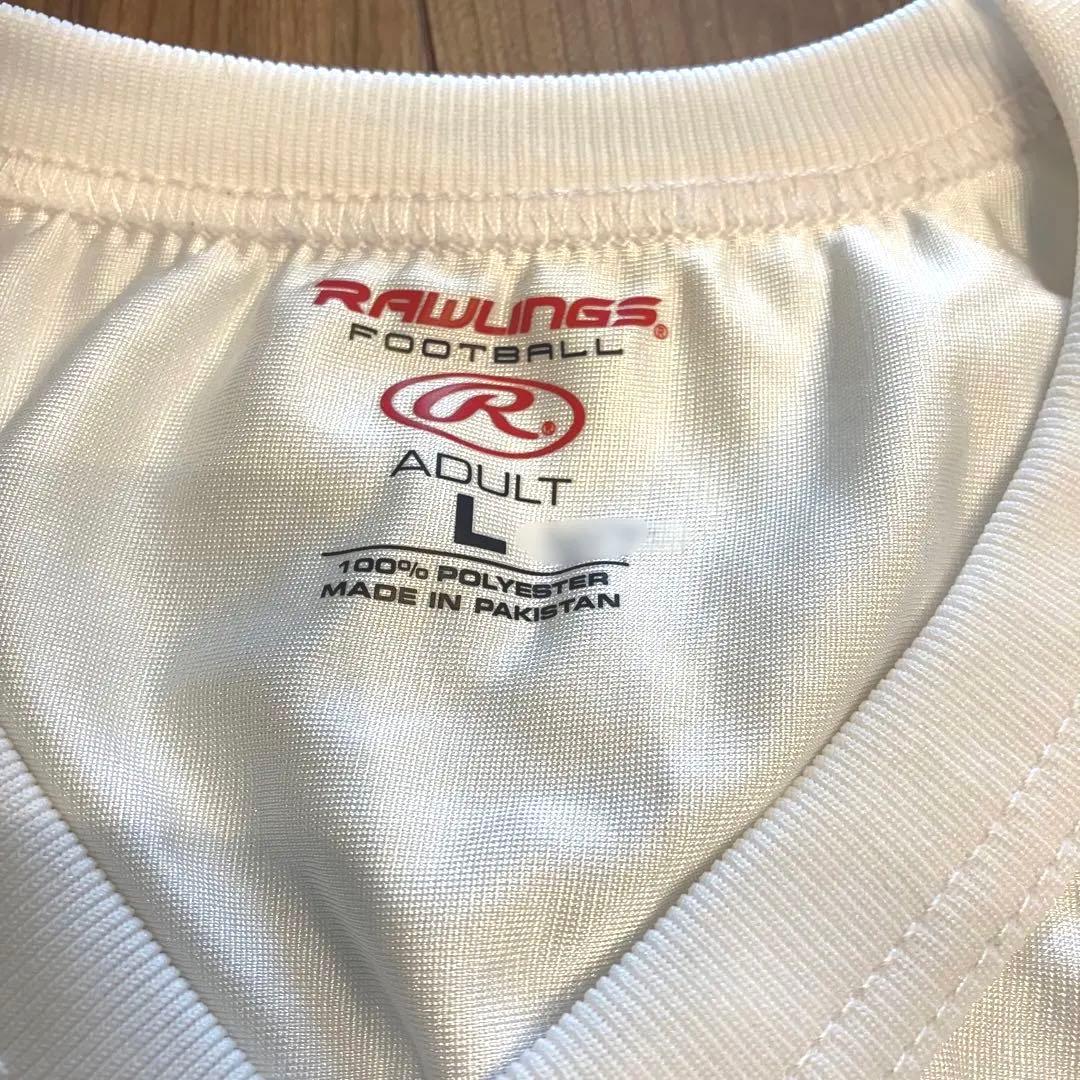 【訳あり】 FJPR1 Lサイズ　ローリングス　ホワイト　アメフトジャージ