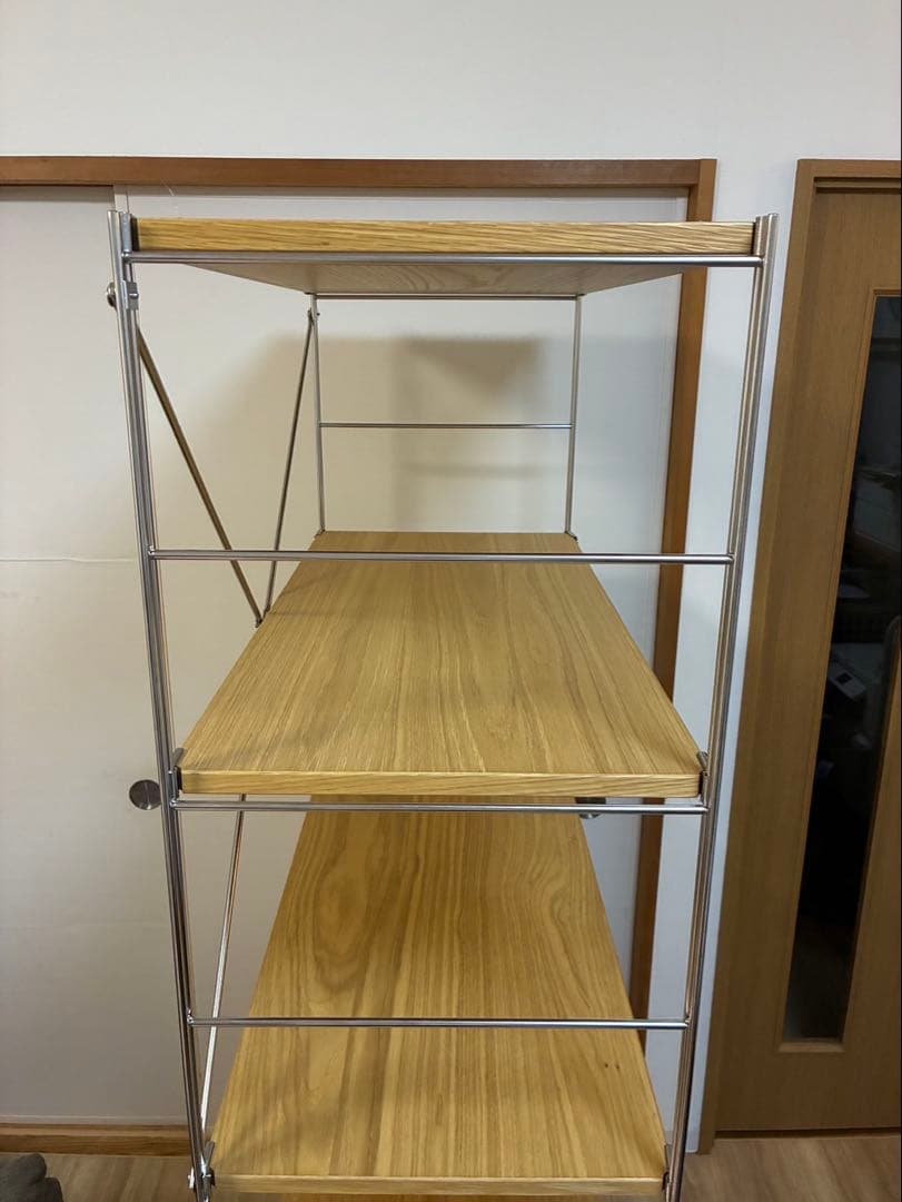 無印良品 ステンレスユニットシェルフ オーク材 棚セット ワイド大
