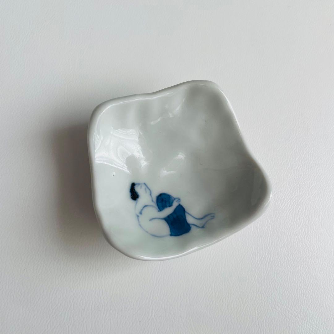 【新品未使用】浜野まゆみ 小皿2枚セット 人物絵 手びねり