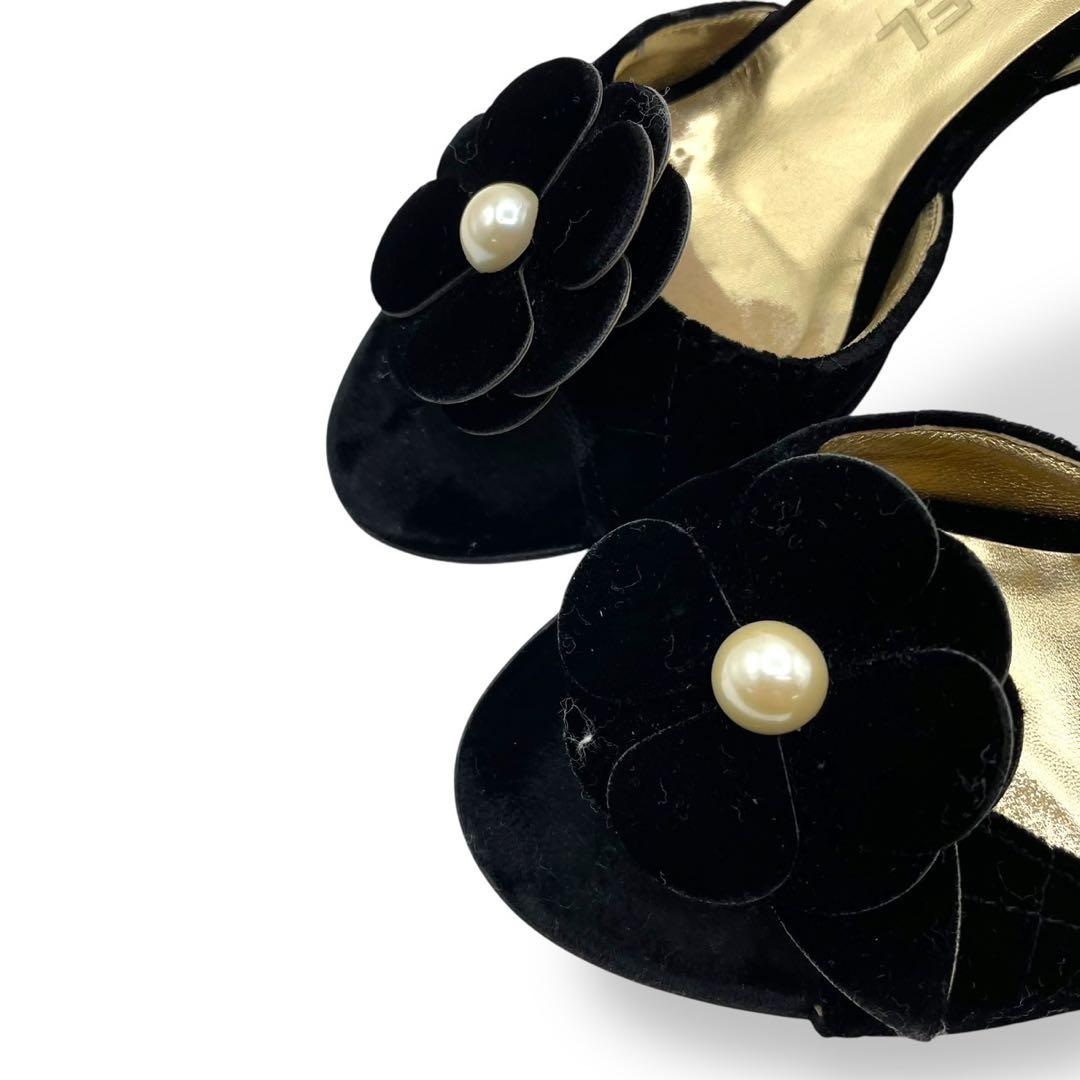 靴 Vintage Chanel Camellia Sandals 36