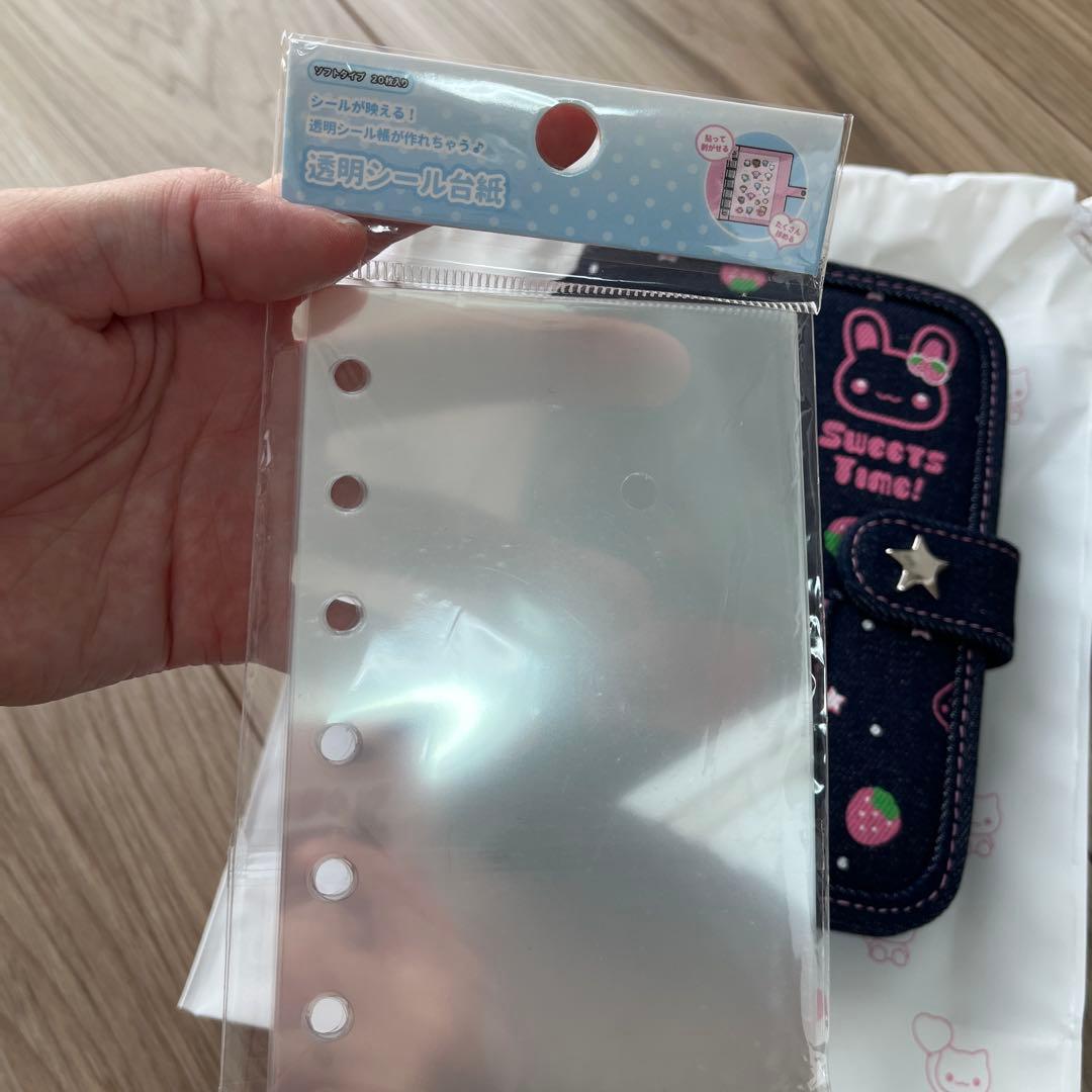 ラスト在庫平成レトロデニムシール帳　あのちゃんとお揃い　透明シール台紙付き