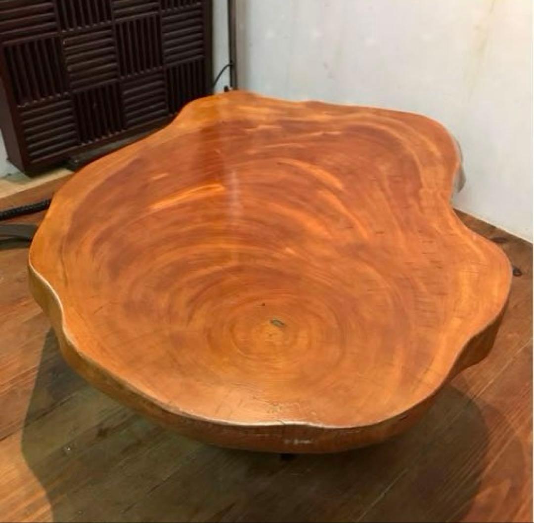 美品　木製　一枚板　座卓　ローテーブル　大きすぎず使いやすい程良いサイズ　重厚感