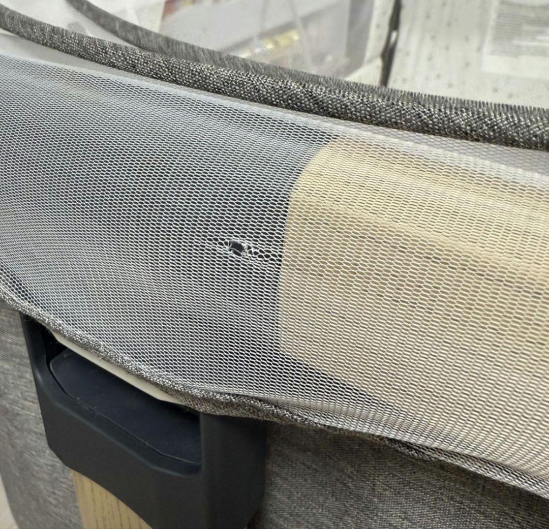 【最終値下げ】HZDMJ キャスター付 ベビーベッド 折りたたみ グレー