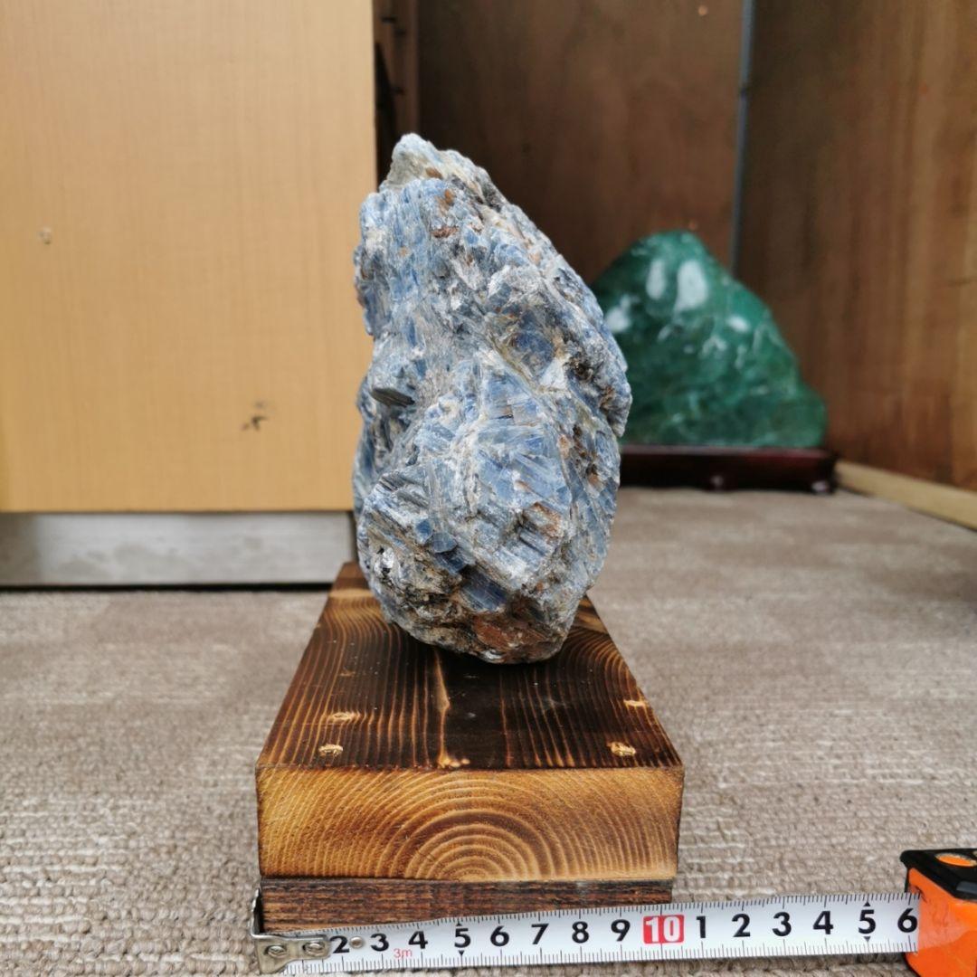カイヤナイト　原石　3.7キロ　鑑賞石　石　置物　オブジェ　インテリア