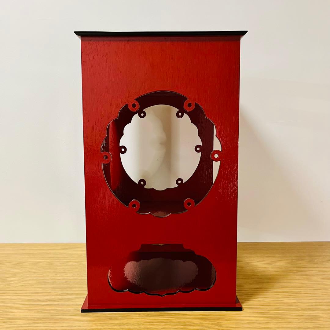 美品　 茶道具 一元斎好写 雪輪棚 赤塗 元箱　送料込み