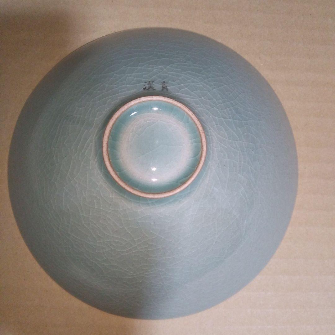 金福漢　青磁　茶碗