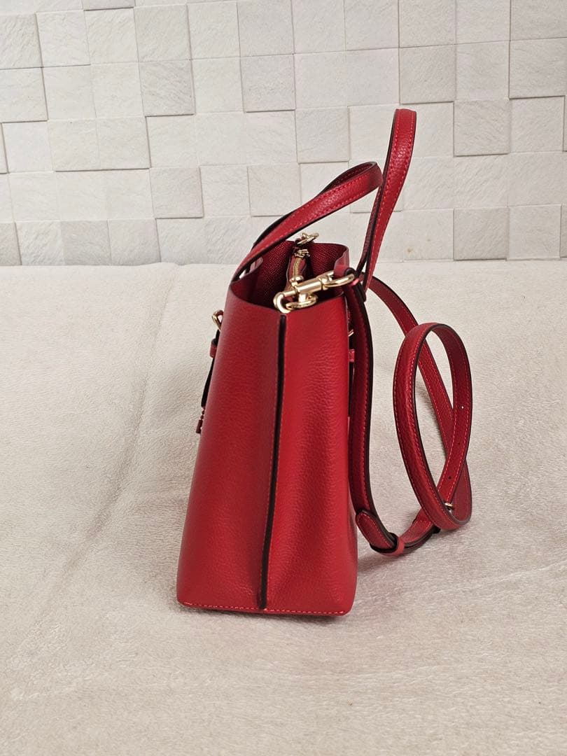 y*u様 COACH レザー レッド 2wayショルダーバッグ