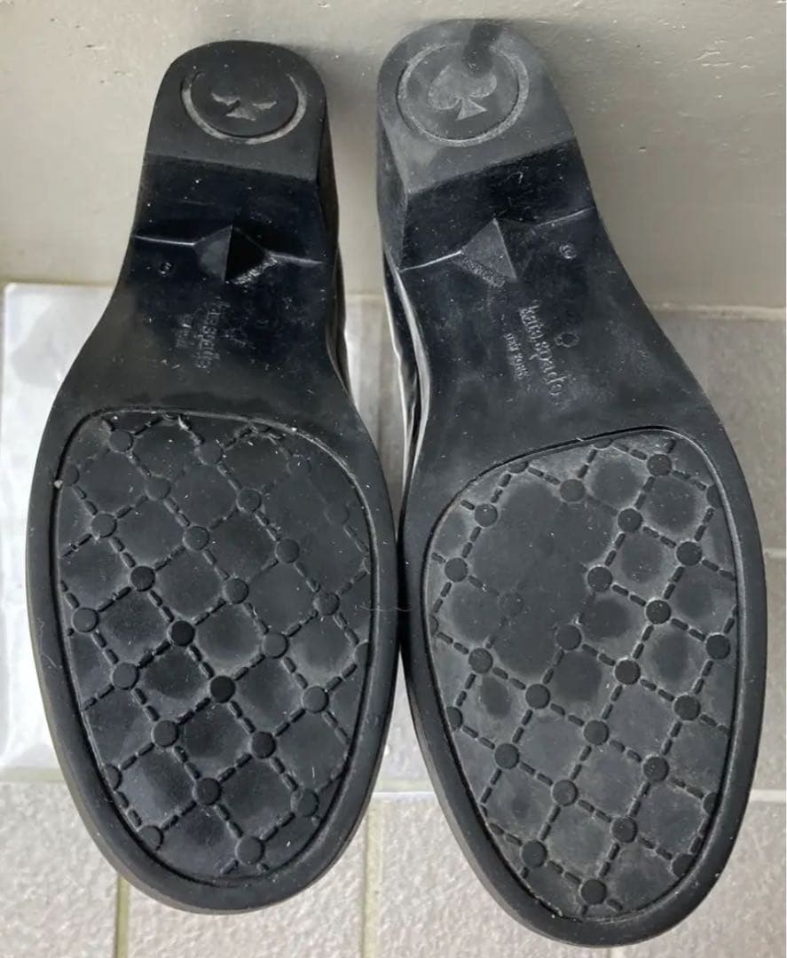 ★kate spade★ケイトスペード リボン ブラック レインブーツ 長靴 黒