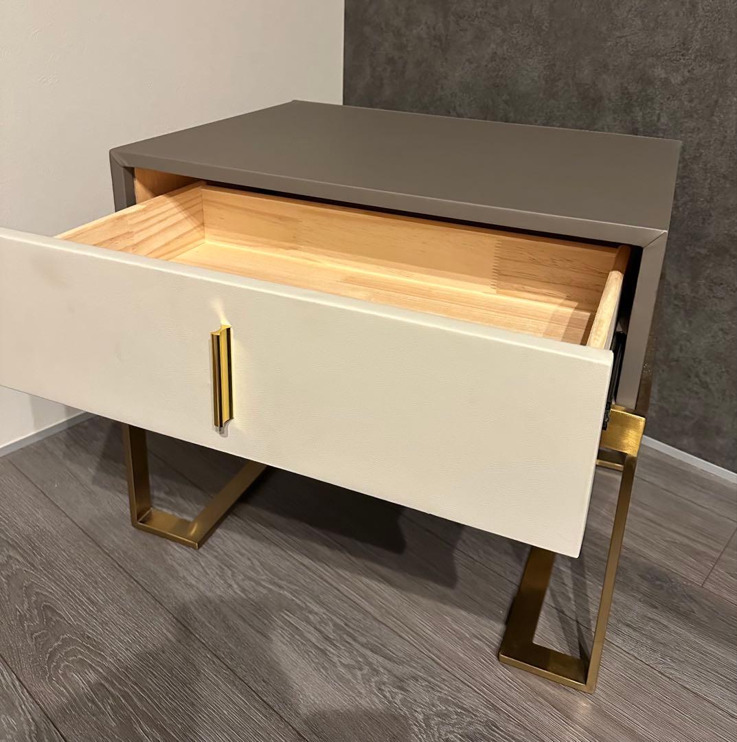 モダン グレー サイドテーブル