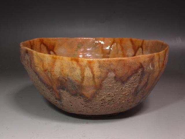 【セール】☆7代大樋長左衛門　菓子器　9代極め　鵬雲斎の花押☆y403