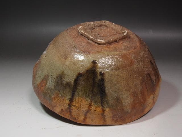 【セール】☆7代大樋長左衛門　菓子器　9代極め　鵬雲斎の花押☆y403